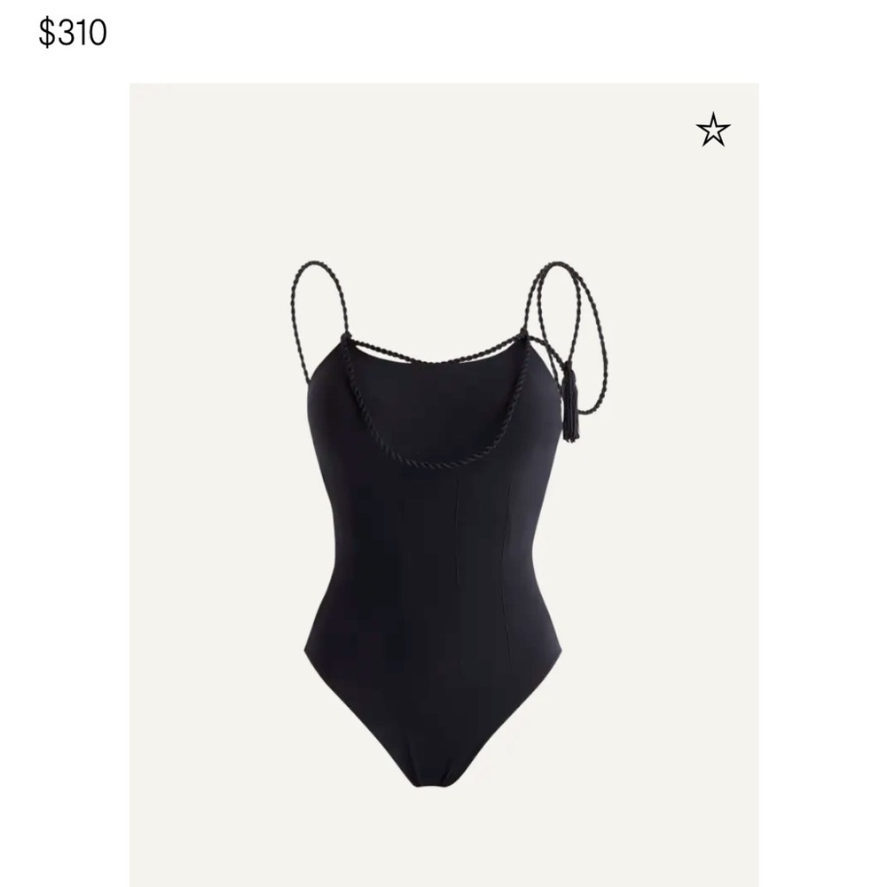 Vilebrequin Black Swimsuit with Braided Straps
(New Never worn)